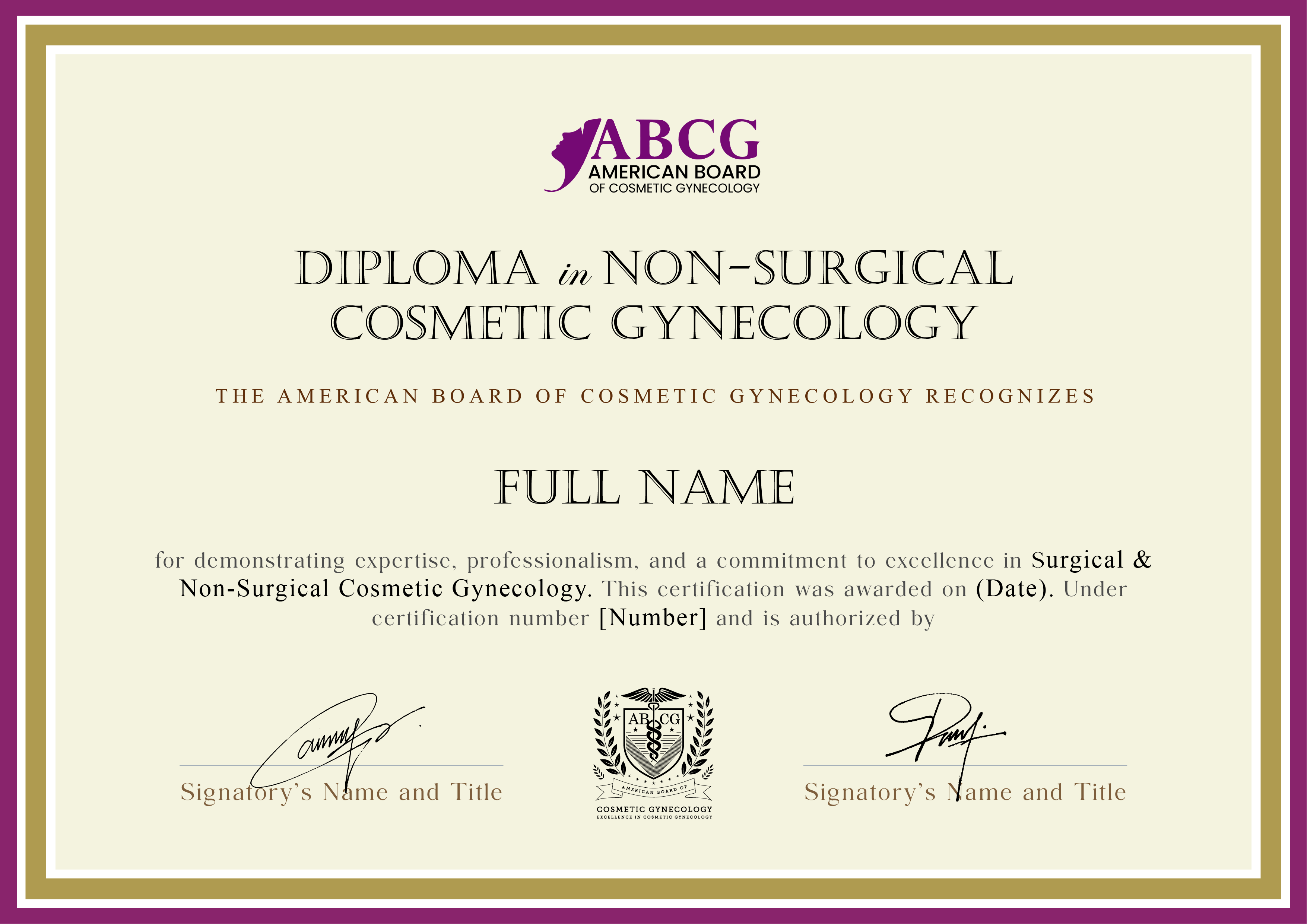 ABCG Diploma Level 1 opt 2